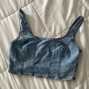 Denim crop